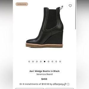 Black Veronica Beard wedge boot - size 39 EU, US SIZE 9!